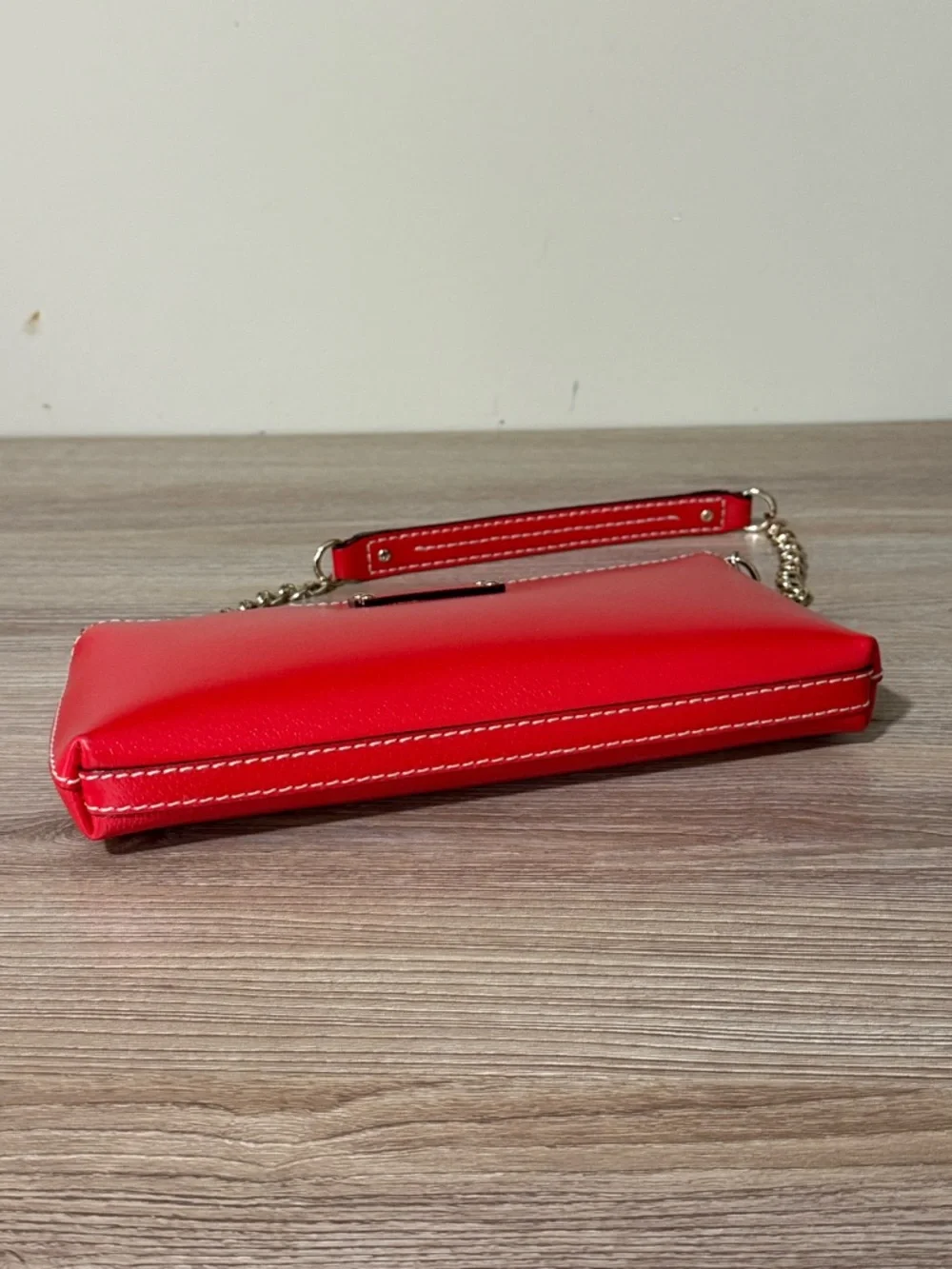 Kate Spade New York Welsley Byrd Red Leather Chain Shoulder Bag
